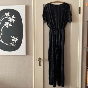 Handmade Vintage Metallic Pinstripe Jumpsuit